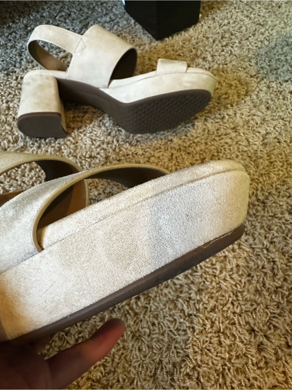 Aerosoles Camera Stone Suede Sandals - Picture 8 of 16
